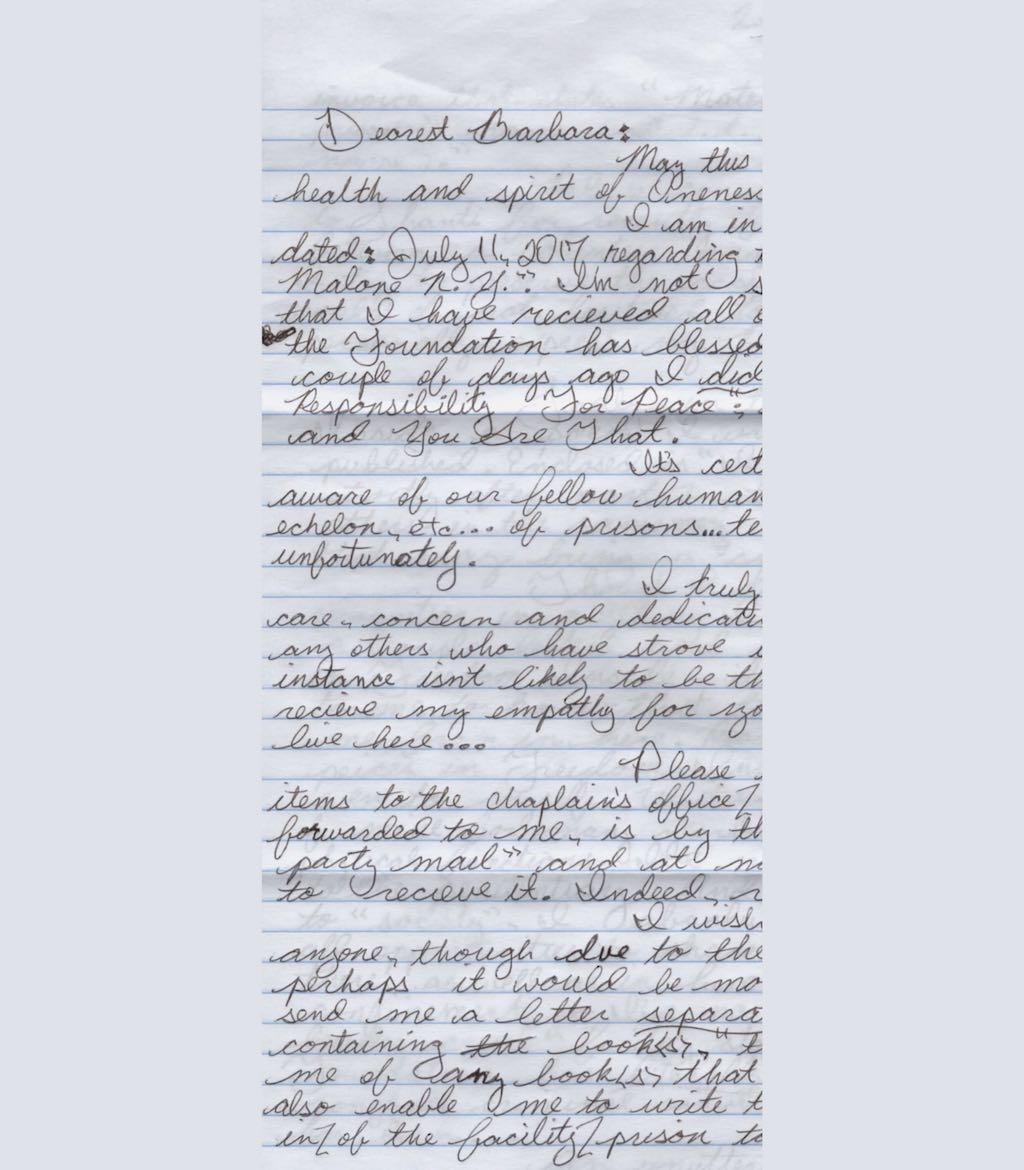 Letter to Barbara